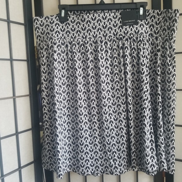 Nwt lane Bryant black white skirt size 18 20 - Picture 1 of 8